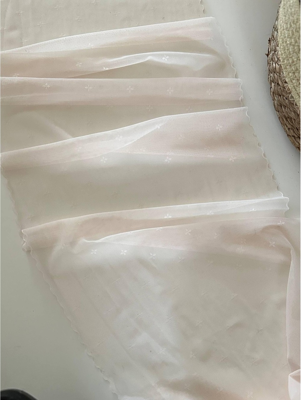 2Yds Stretch 9.5" Wide Soft Blush Pink Lace Trim,Wholesale